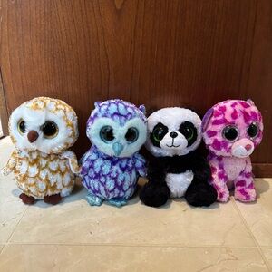Ty Beanie Boos Assorted Plush Toys - Lot of 4